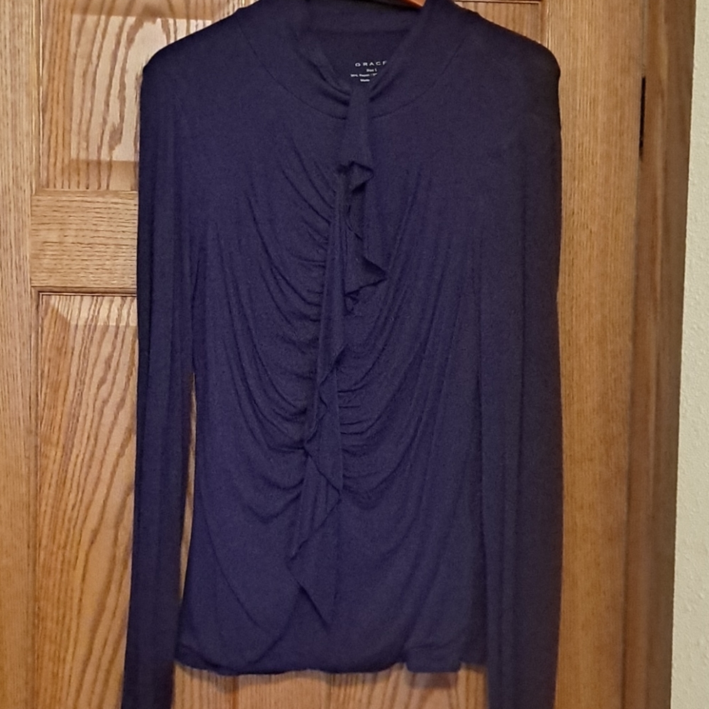 Purple fashion ruched top